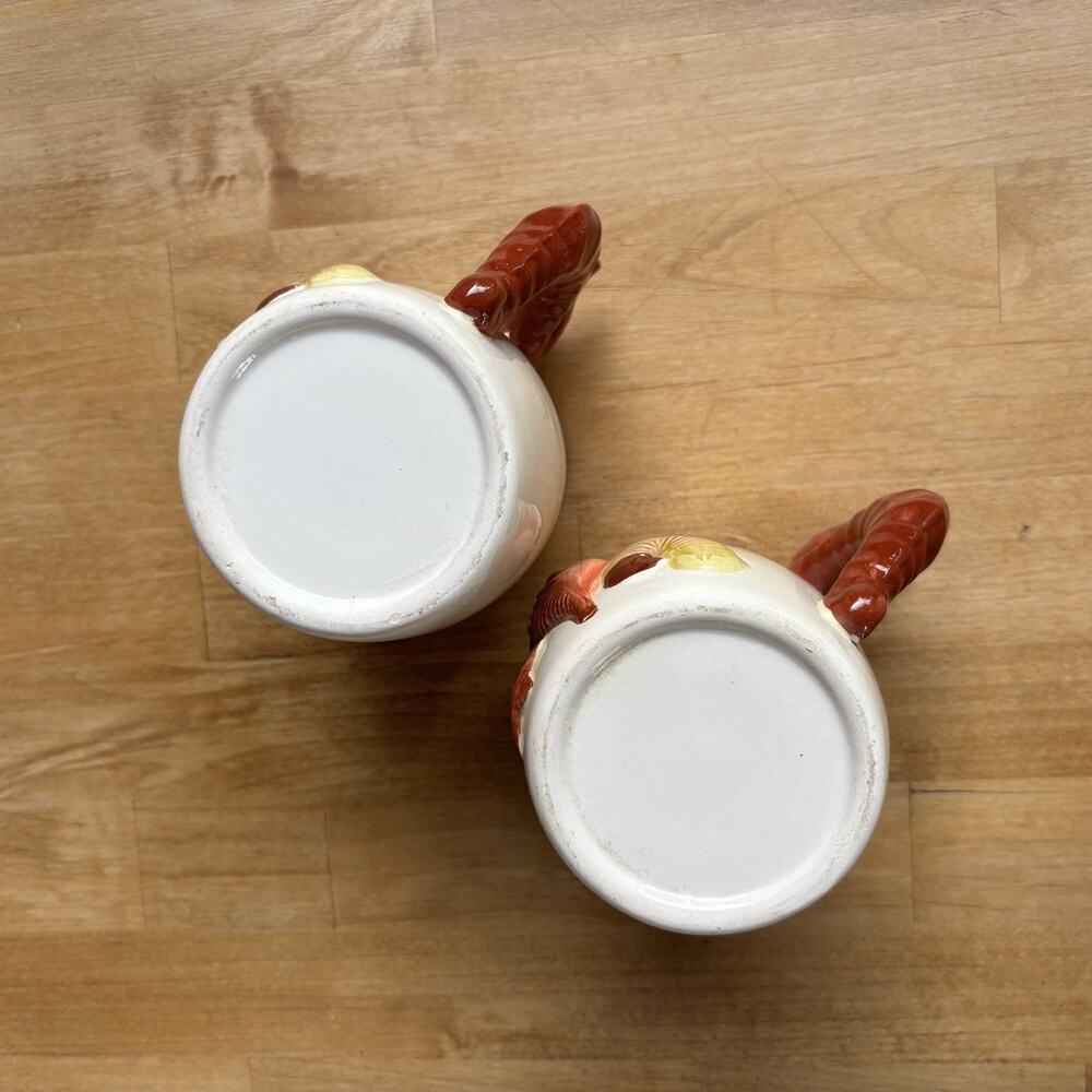 3D Sea Horse Mug Cups Set Of 2 Ocean Theme Retro Mexican coffee Boho Beach Vibe - Picture 11 of 12
